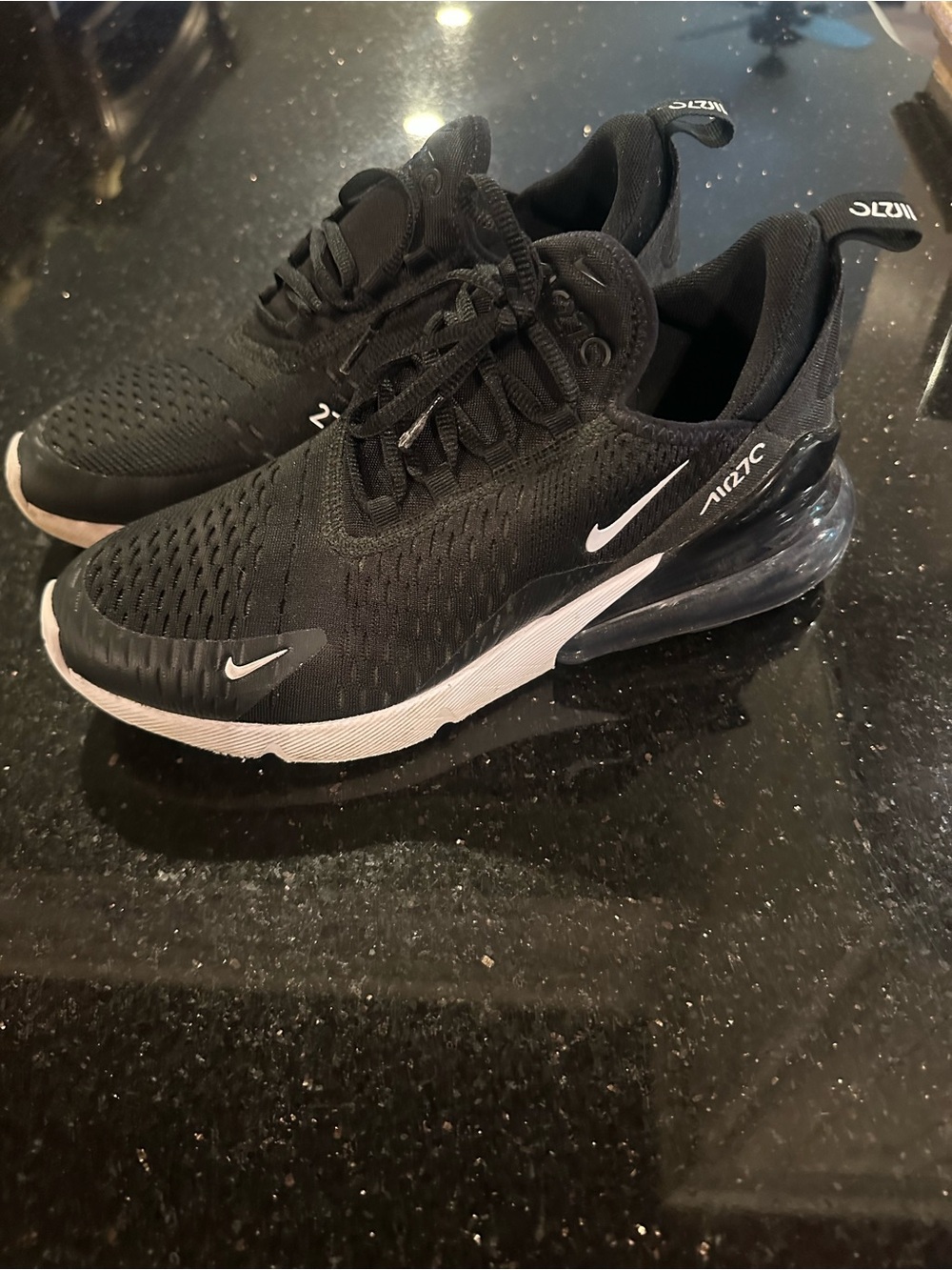 Nike Kids Black/White Air Max 270 Style Sneakers